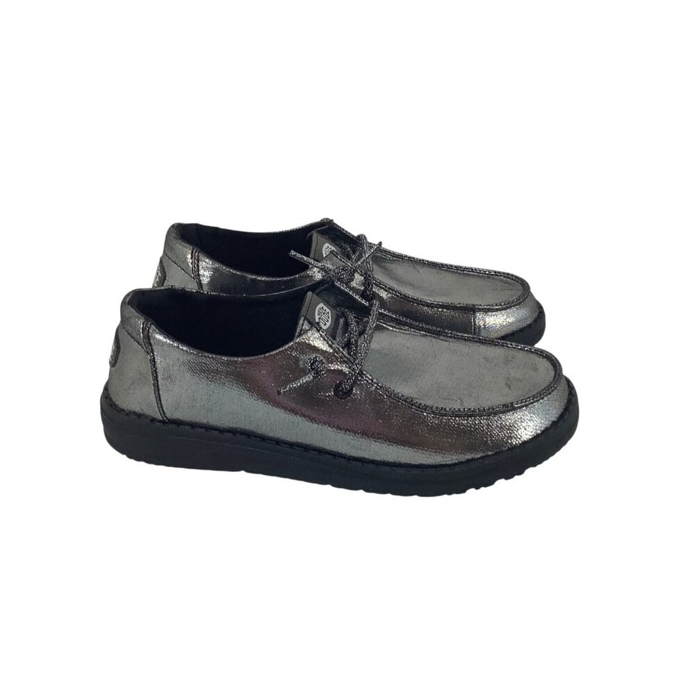 Hey Dude Womens Wendy Metallic Loafers Size 7 - Picture 2 of 8